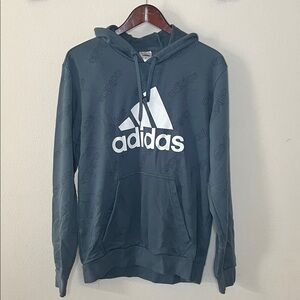 Adidas Blue Hoodie Men's Size Large Sporty Athleisure Running